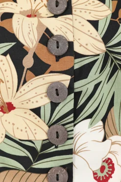 Hell Bunny Adelaida Crop Top Black Discount