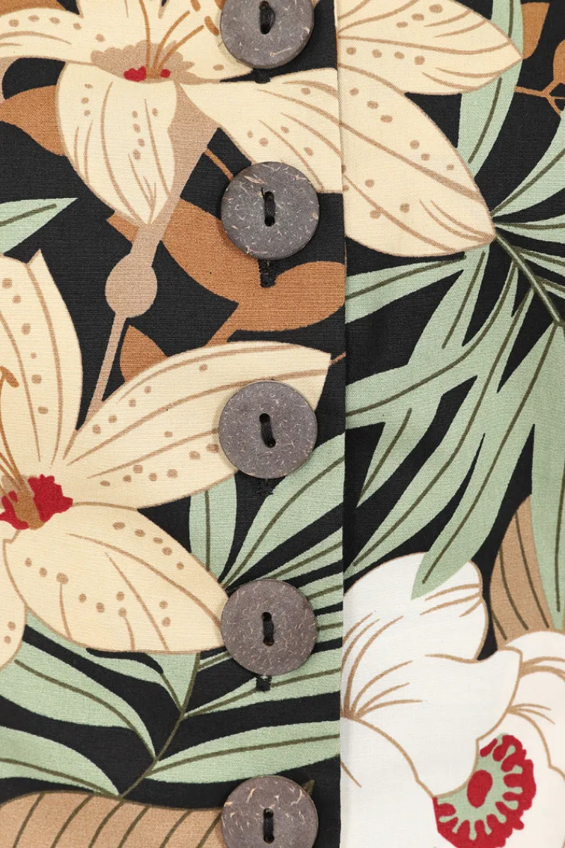 Hell Bunny Adelaida Crop Top Black Discount