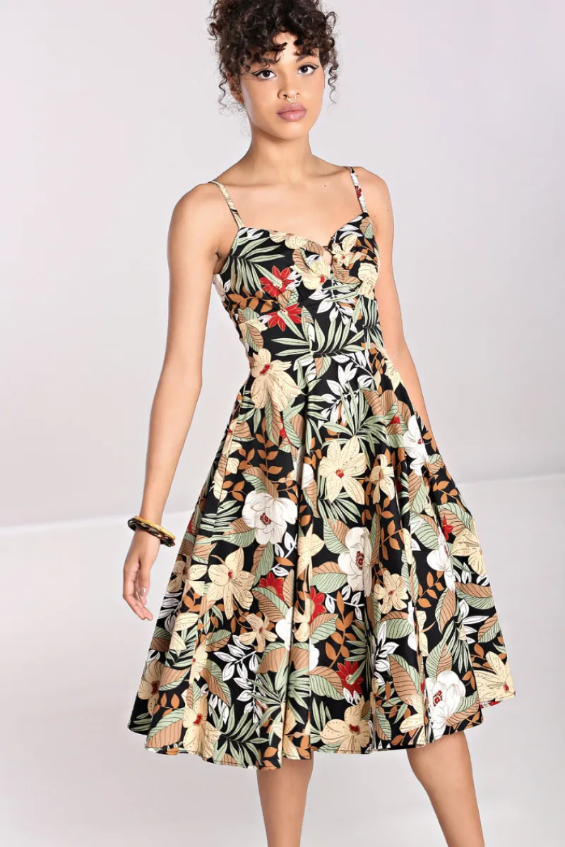 Hell Bunny Adelaida Dress Black Hot