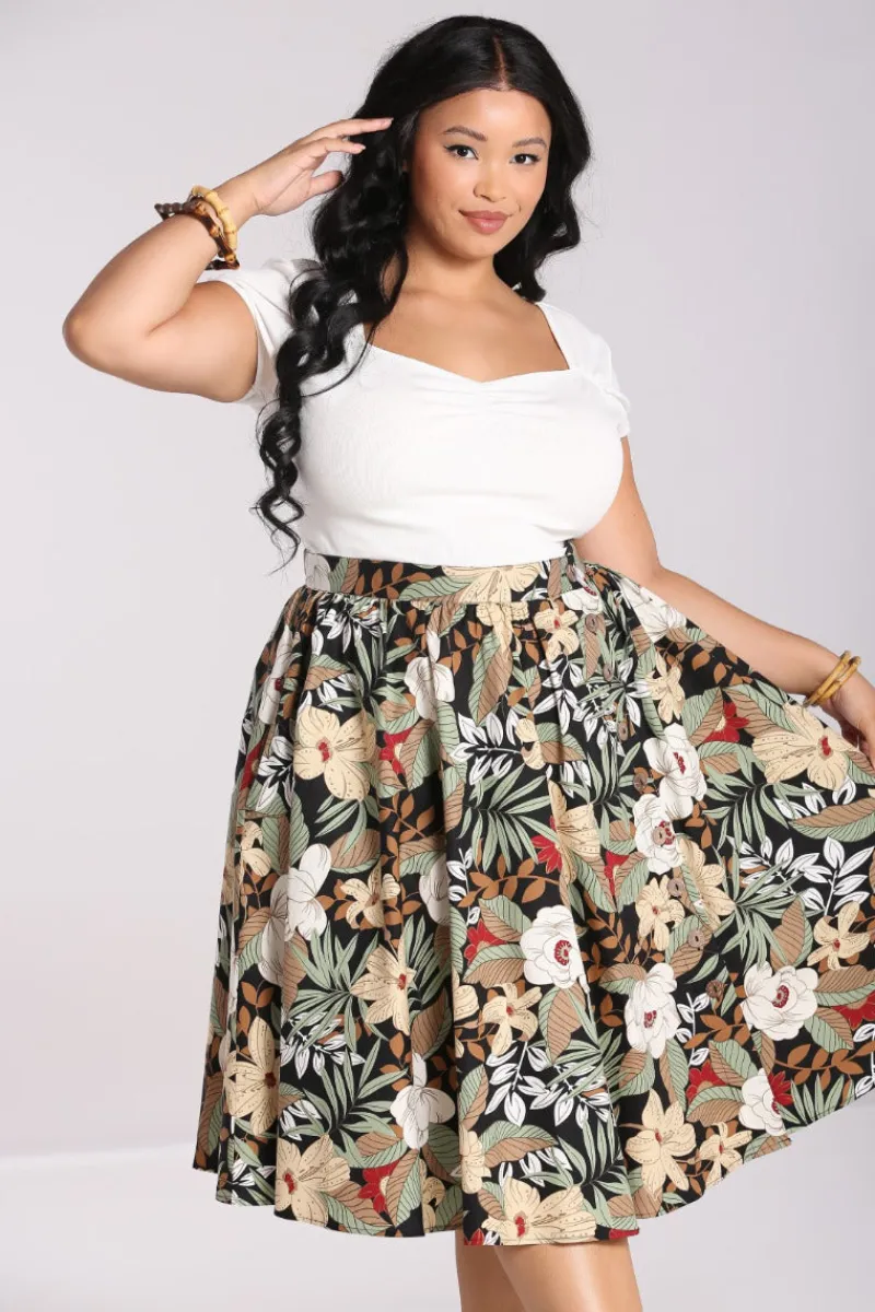 Hell Bunny Adelaida Skirt Black Outlet