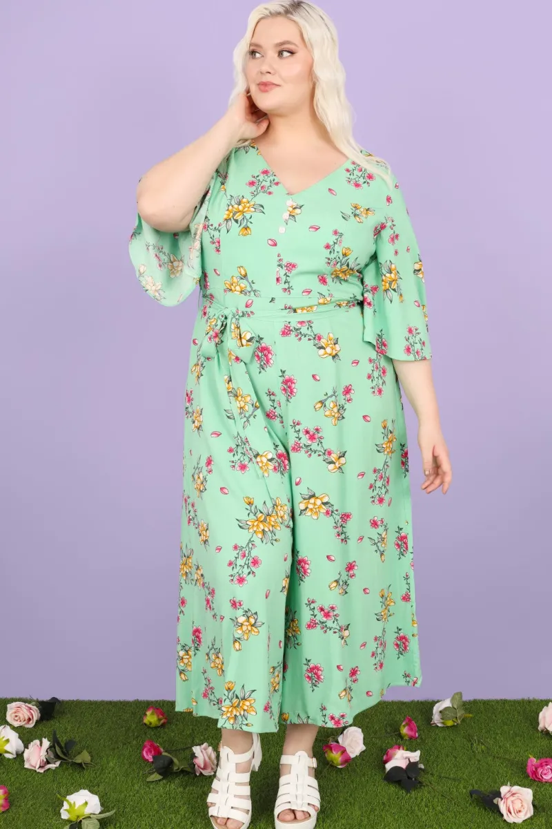 Hell Bunny Adelina Jumpsuit Mint Discount