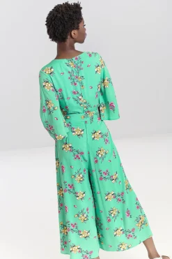 Hell Bunny Adelina Jumpsuit Mint Discount