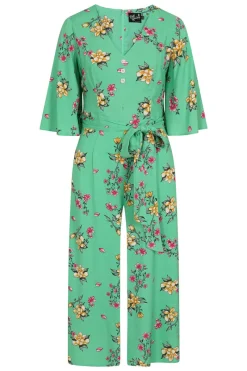 Hell Bunny Adelina Jumpsuit Mint Discount