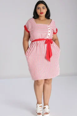 Hell Bunny Ahoy Dress Red