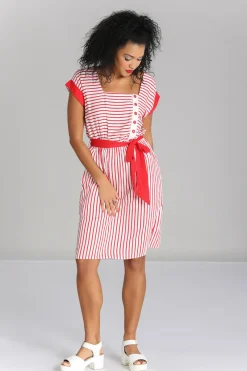 Hell Bunny Ahoy Dress Red
