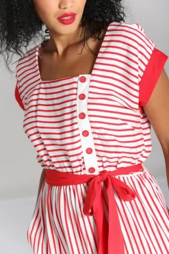 Hell Bunny Ahoy Dress Red