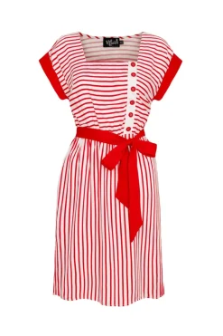 Hell Bunny Ahoy Dress Red