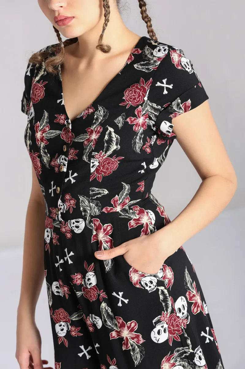 Hell Bunny Alani Jumpsuit Black/Red Online