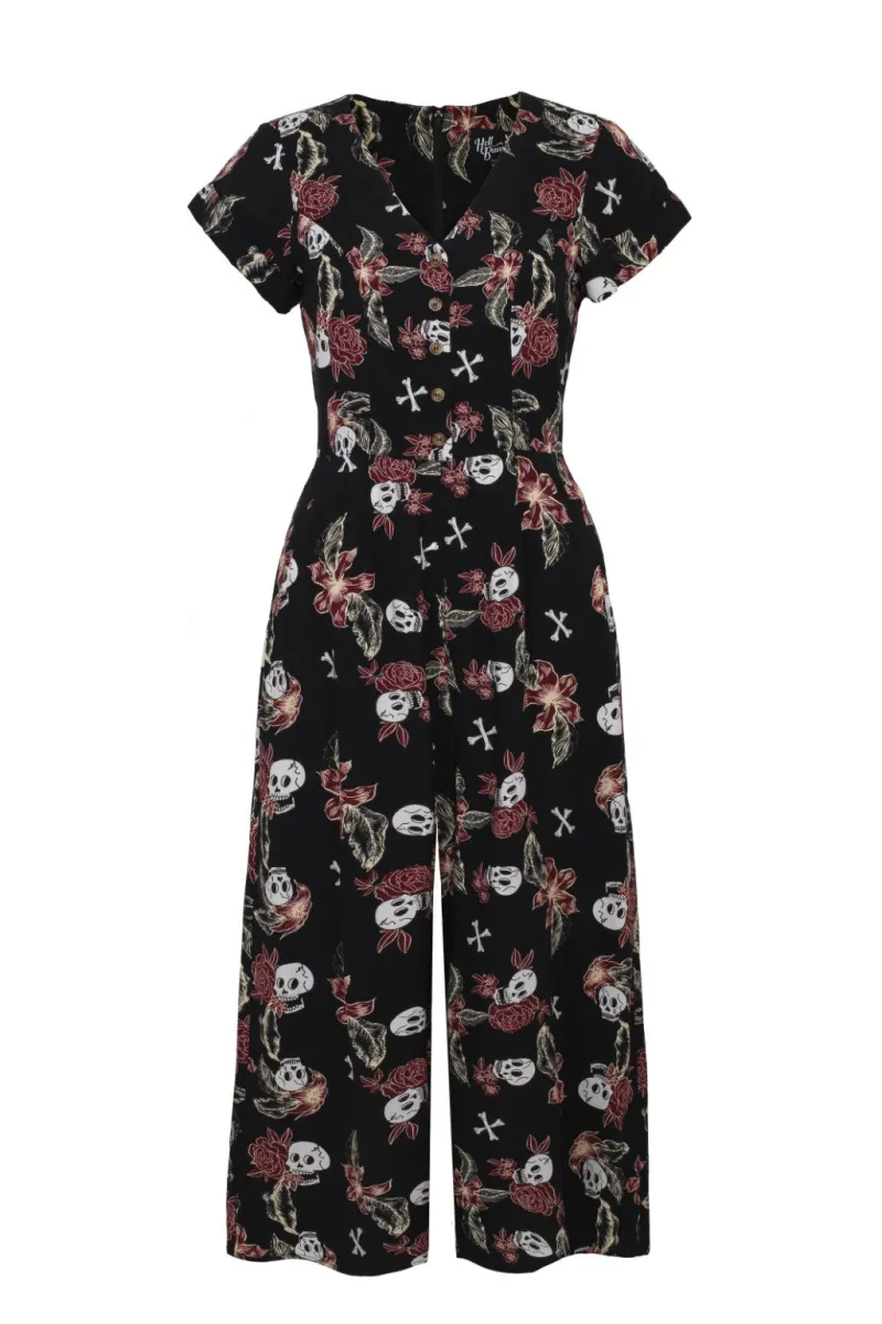 Hell Bunny Alani Jumpsuit Black/Red Online