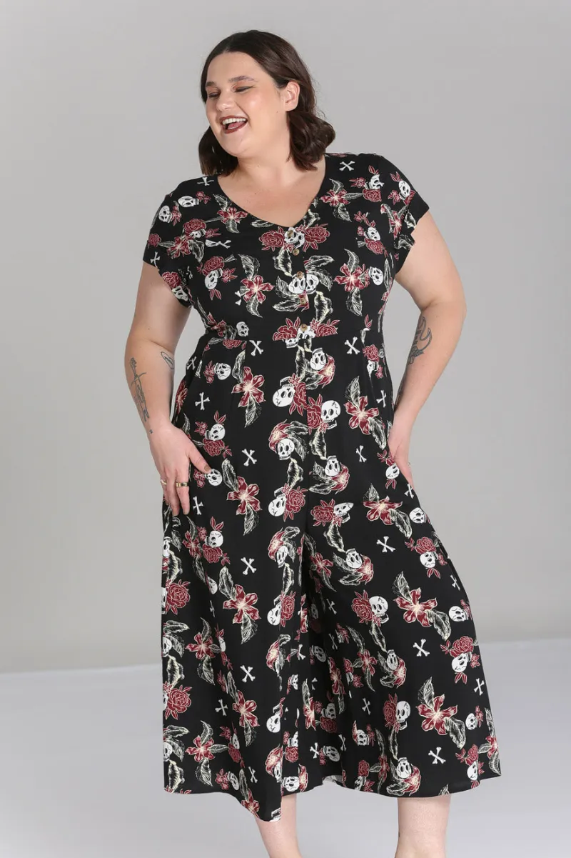 Hell Bunny Alani Jumpsuit Black/Red Online