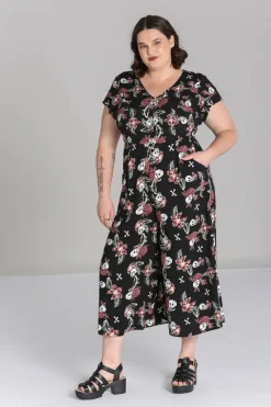 Hell Bunny Alani Jumpsuit Black/Red Online