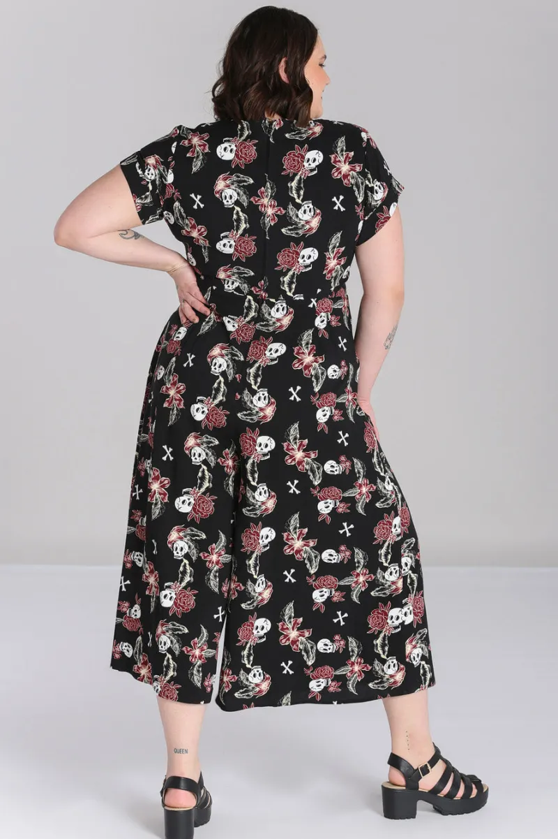 Hell Bunny Alani Jumpsuit Black/Red Online