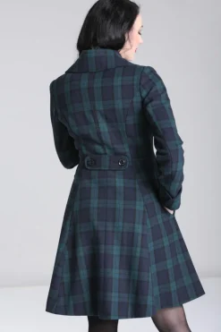 Hell Bunny Alessandra Coat Green New