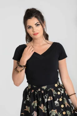 Hell Bunny Alex Top Black