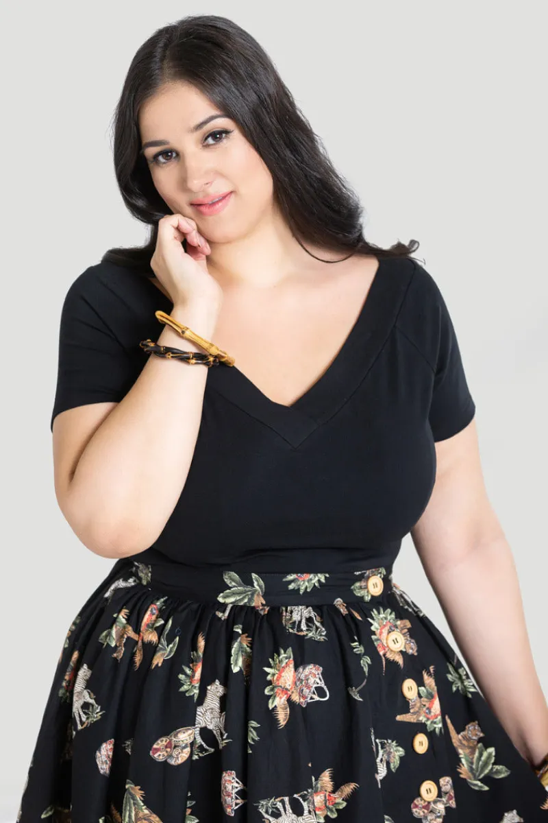 Hell Bunny Alex Top Black