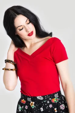Hell Bunny Alex Top Red
