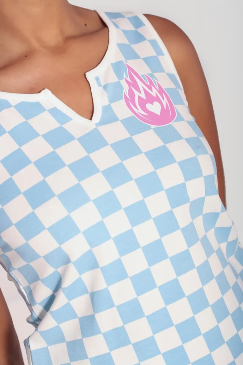 Hell Bunny Alexis Top Blue Best