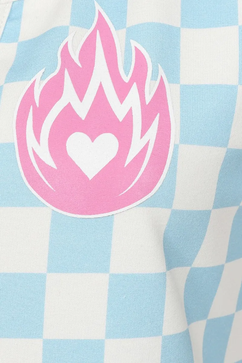 Hell Bunny Alexis Top Blue Best