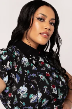 Hell Bunny Amanita Mini Dress Black Clearance