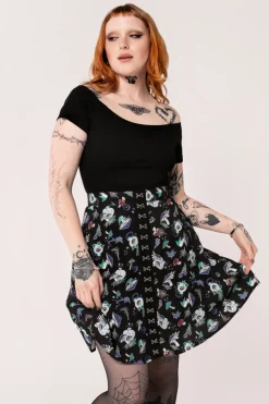 Hell Bunny Amanita Skirt Black Discount