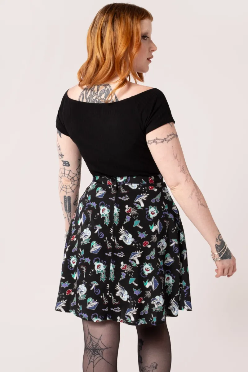 Hell Bunny Amanita Skirt Black Discount