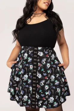 Hell Bunny Amanita Skirt Black Discount