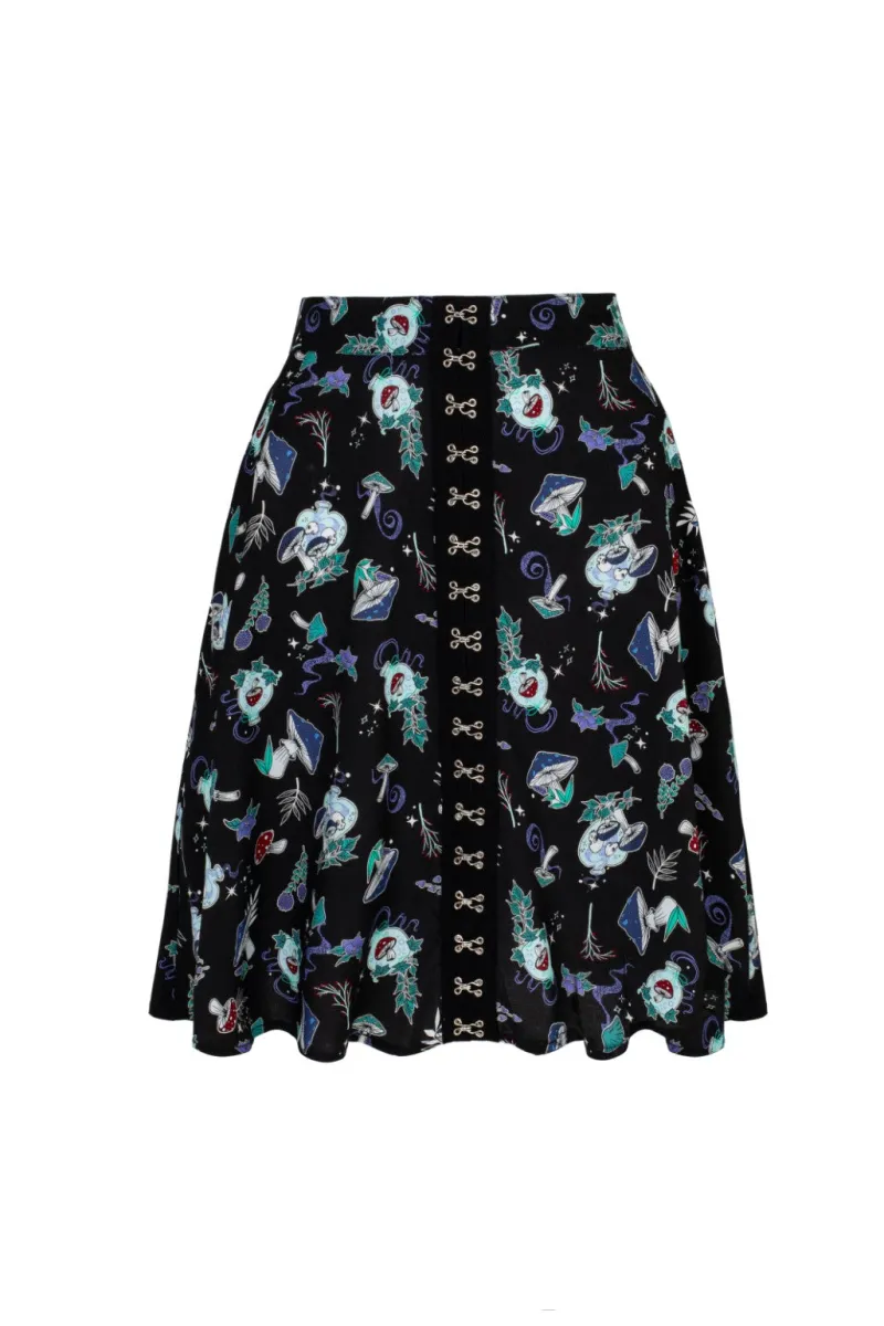 Hell Bunny Amanita Skirt Black Discount