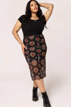 Hell Bunny Amias Mesh Skirt Black Hot