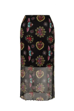 Hell Bunny Amias Mesh Skirt Black Hot