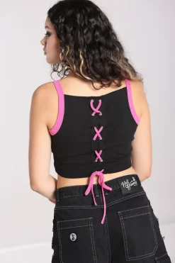 Hell Bunny Andromeda Crop Top Black Sale