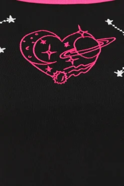 Hell Bunny Andromeda Crop Top Black Sale