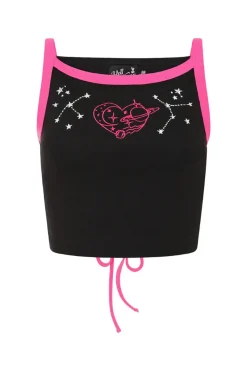 Hell Bunny Andromeda Crop Top Black Sale
