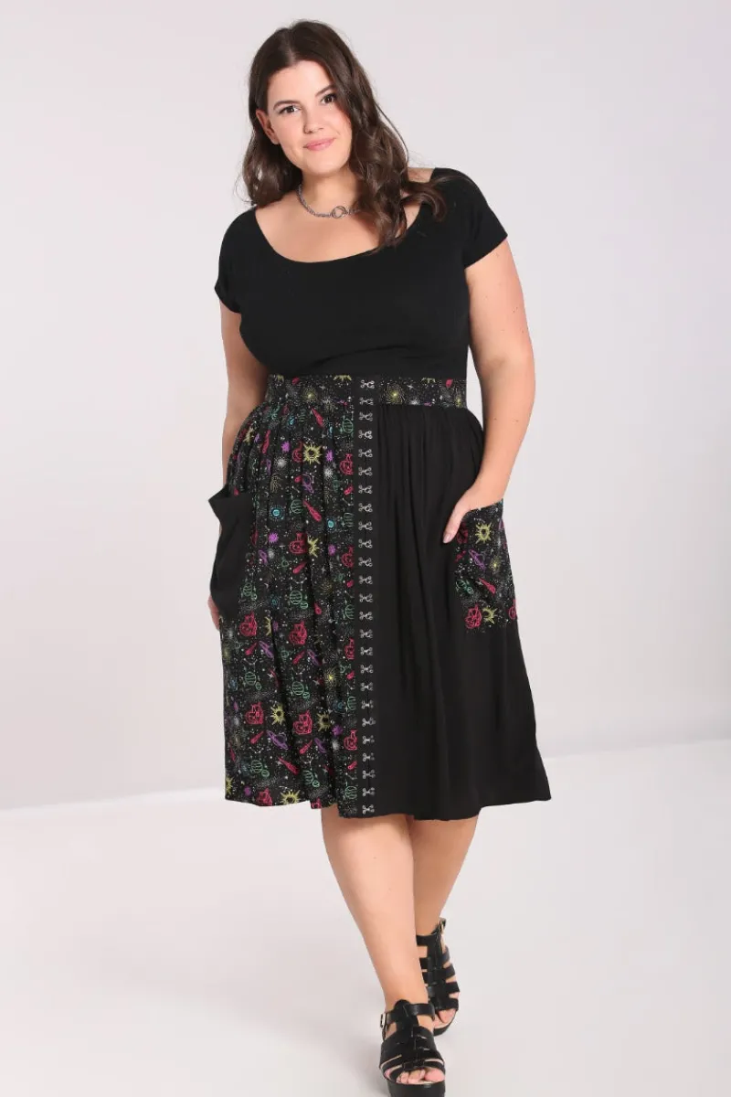 Hell Bunny Andromeda Mid Skirt Black Best