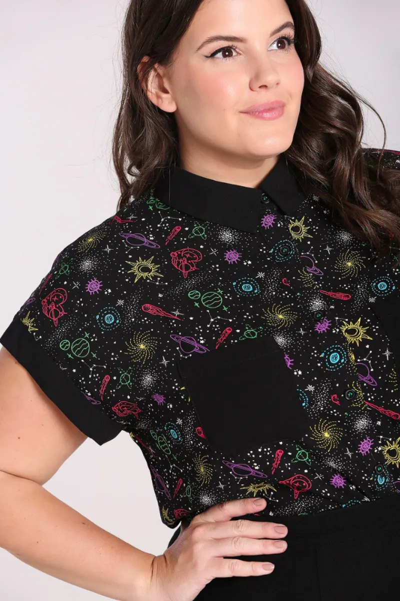 Hell Bunny Andromeda Shirt Black Best