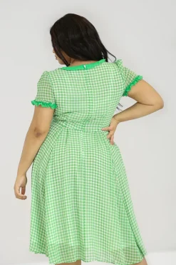 Hell Bunny Anne Marie Dress Green