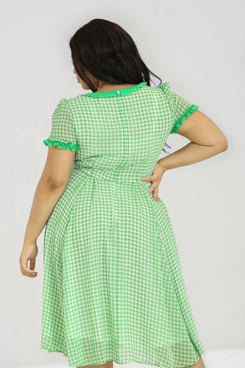 Hell Bunny Anne Marie Dress Green