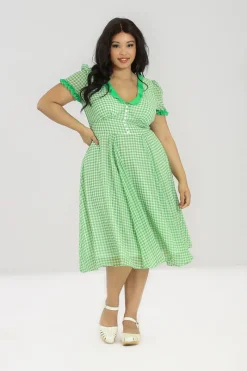 Hell Bunny Anne Marie Dress Green