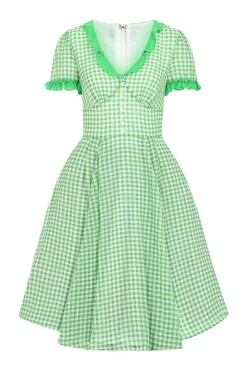 Hell Bunny Anne Marie Dress Green