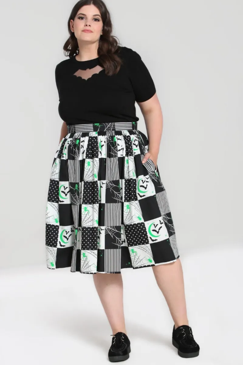 Hell Bunny Annie 50's Skirt Black Discount