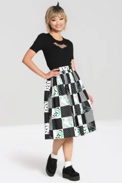 Hell Bunny Annie 50's Skirt Black Discount