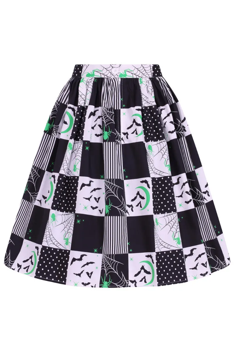 Hell Bunny Annie 50's Skirt Black Discount