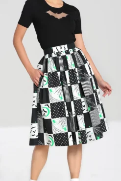 Hell Bunny Annie 50's Skirt Black Discount