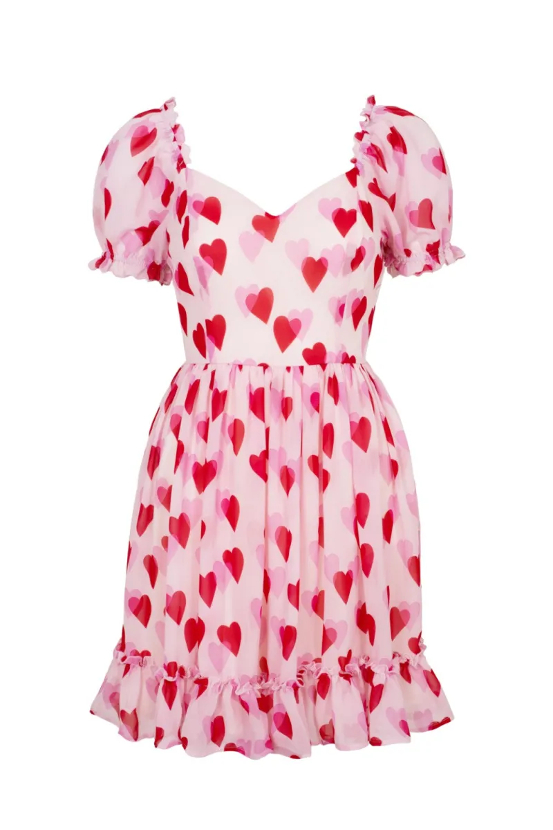 Hell Bunny Aphrodite Mini Dress Pink Discount
