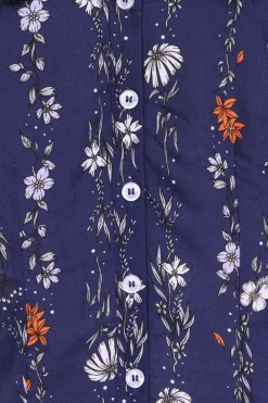 Hell Bunny Asta Blouse Blue New