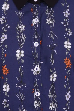 Hell Bunny Asta Mini Dress Blue Discount