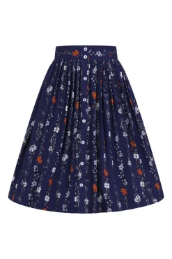 Hell Bunny Asta Skirt Blue Discount