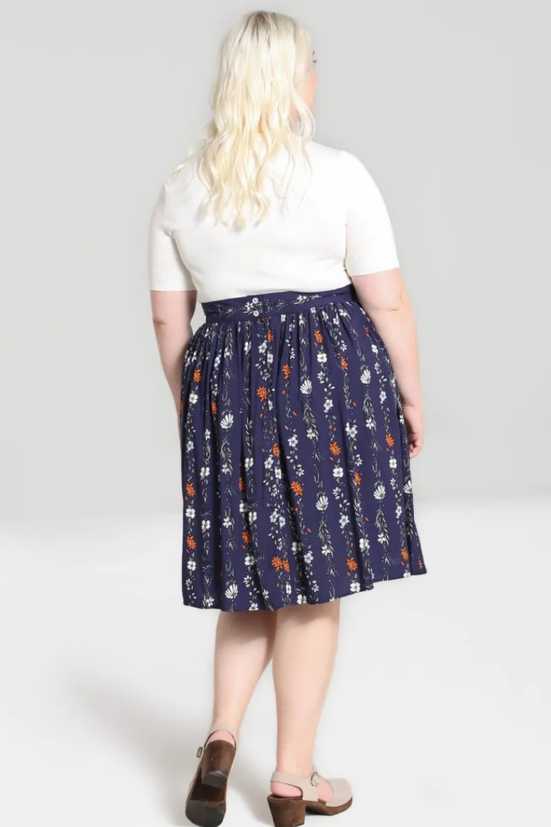 Hell Bunny Asta Skirt Blue Discount