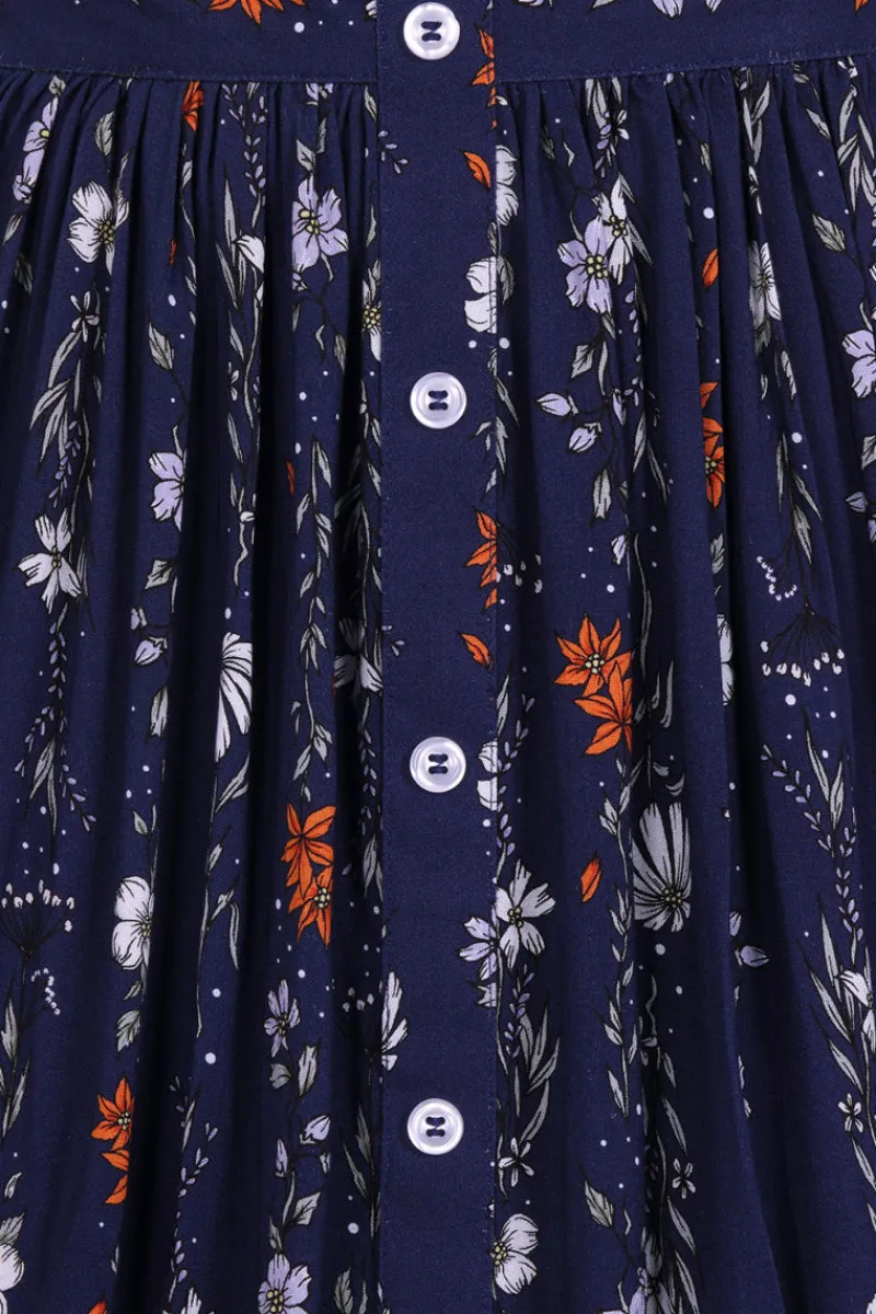 Hell Bunny Asta Skirt Blue Discount