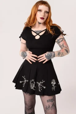 Hell Bunny Astrology Skirt Black