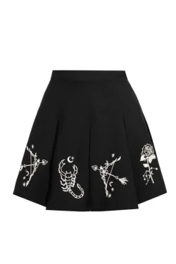 Hell Bunny Astrology Skirt Black